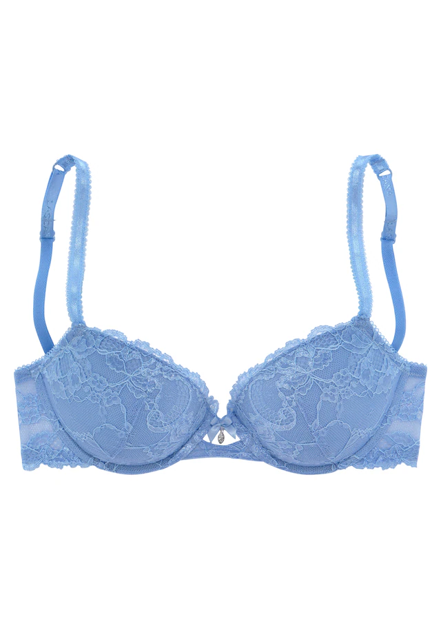 LASCANA Push-up-BH », BH mit Bügel, Spitzen-BH« mit herausnehmbaren Kissen, sexy Dessous