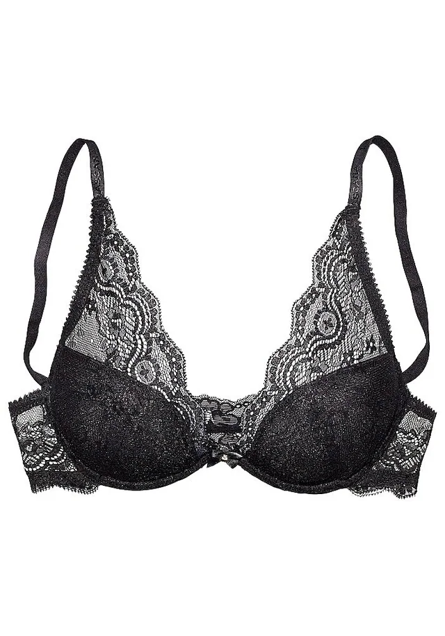 LASCANA Triangel-BH », BH mit Bügel. Spitzen-BH« im High-Apex-Design, Dessous