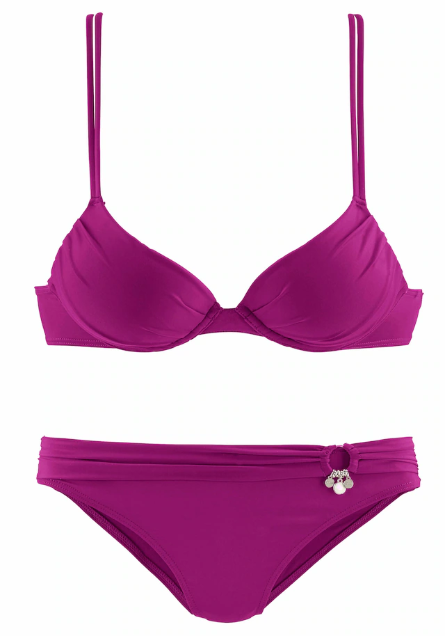 s.Oliver Push-Up-Bikini mit Zierring an der Hose