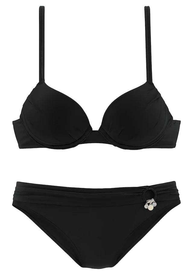 s.Oliver Push-Up-Bikini mit Zierring an der Hose