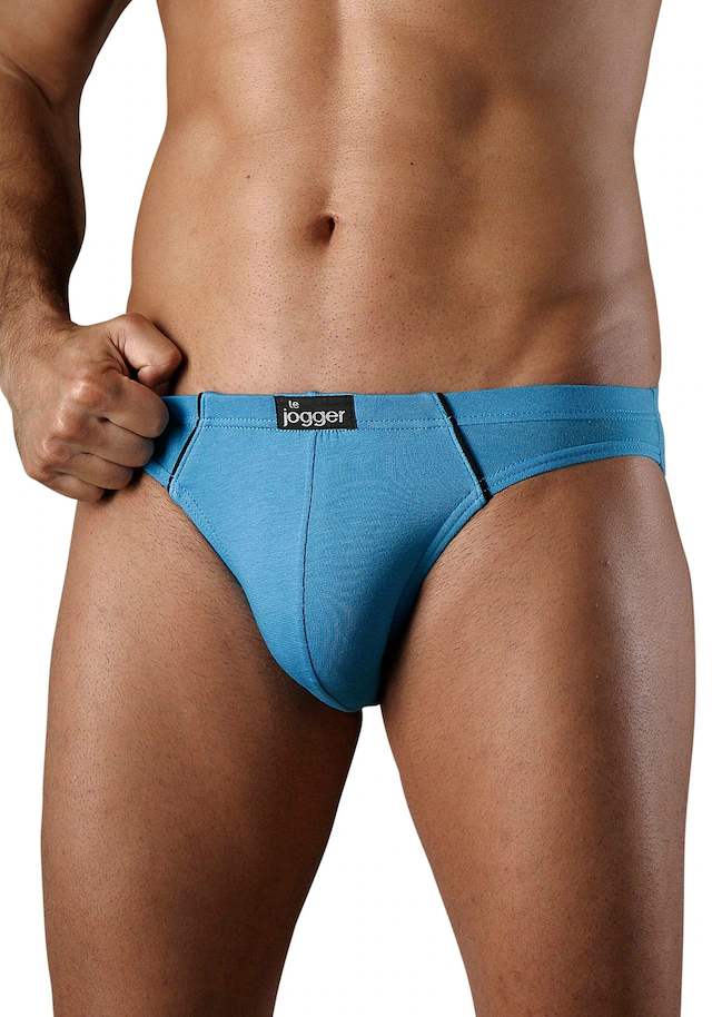 le jogger® Slip »Minislip« Packung, 4 Stk. , knappe Form, schöne Farben mit kontrastfarbenen Pipings