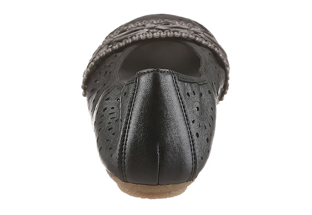 Rieker Ballerina Slipper, Flache Schuhe mit Rundum-Gummizug