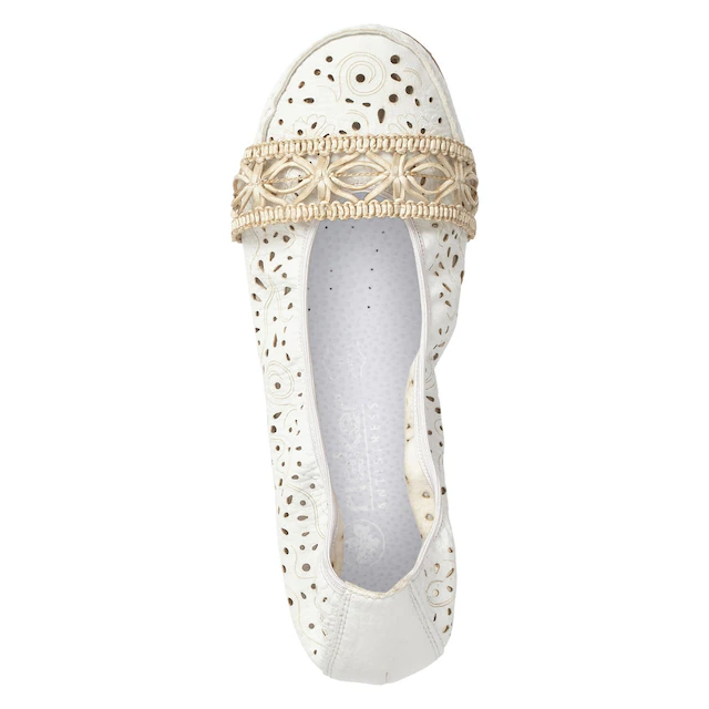 Rieker Ballerina Slipper, Flache Schuhe mit Rundum-Gummizug