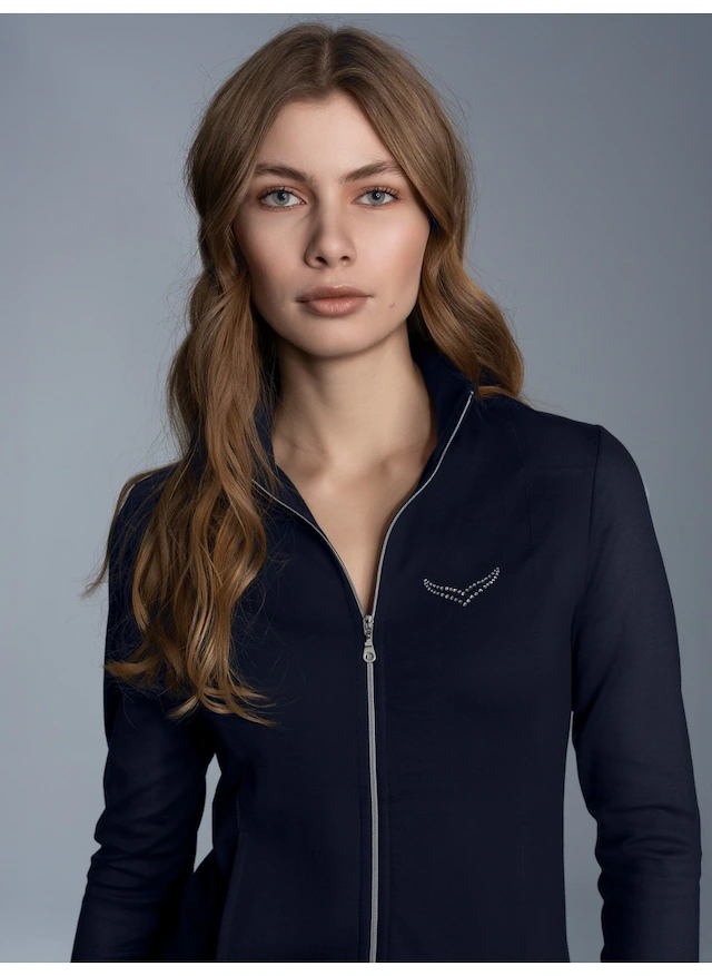 Trigema Sweatjacke »TRIGEMA Jacke mit Kristallsteinen« 1 Stk.