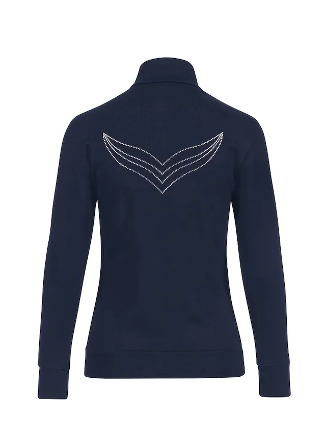 Trigema Sweatjacke »TRIGEMA Jacke mit Kristallsteinen« 1 Stk.