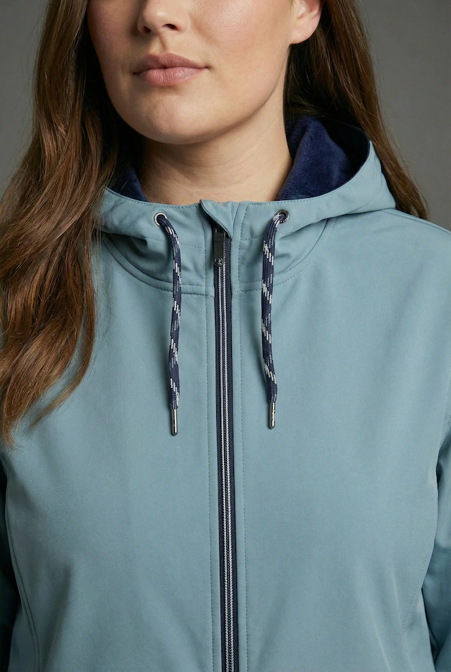 Polarino Softshelljacke mit Kapuze für den Übergang, aus Softshell, wasserabweisend, winddicht