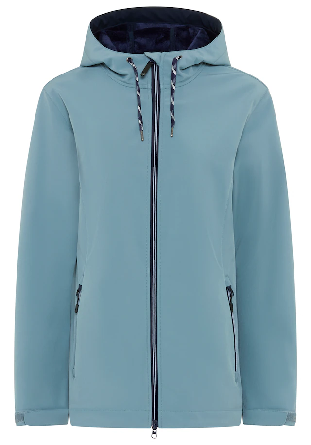 Polarino Softshelljacke mit Kapuze für den Übergang, aus Softshell, wasserabweisend, winddicht