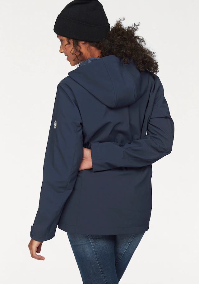 Polarino Softshelljacke mit Kapuze für den Übergang, aus Softshell, wasserabweisend, winddicht