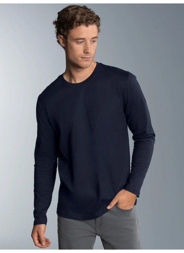 Trigema T-Shirt »TRIGEMA Langarmshirt aus 100% Baumwolle« 1 Stk.