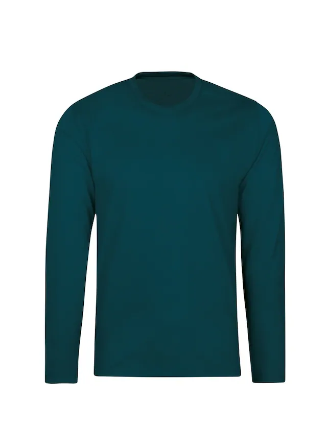 Trigema T-Shirt »TRIGEMA Langarmshirt aus 100% Baumwolle« 1 Stk.