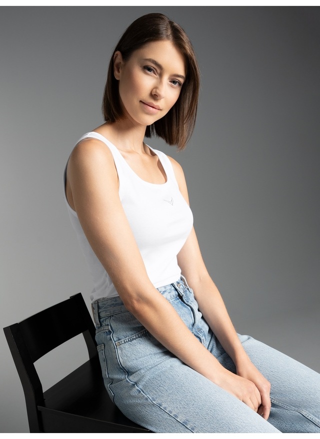Trigema Tanktop »TRIGEMA Trägershirt mit Kristallsteinen« 1 Stk.
