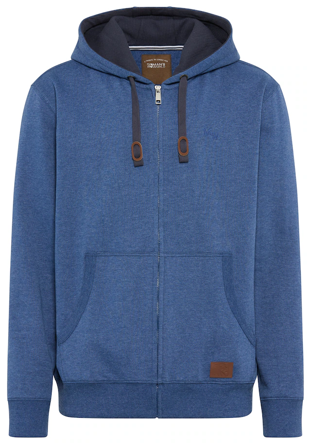 Man's World Kapuzensweatjacke mit kontrastfarbigem Innenfutter