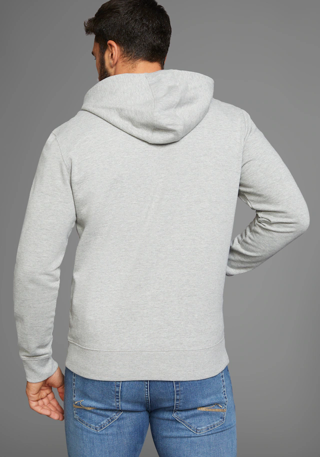 Man's World Kapuzensweatjacke mit kontrastfarbigem Innenfutter
