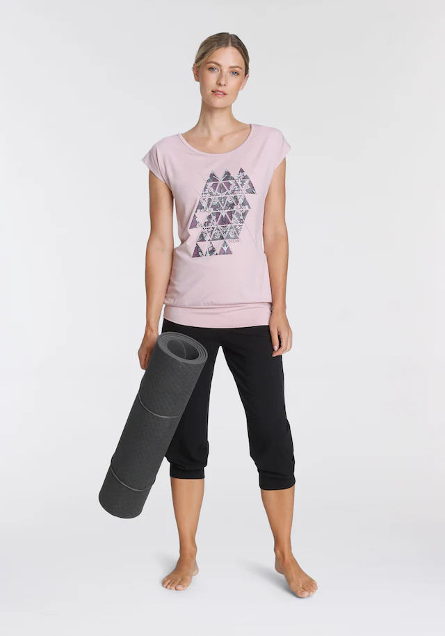 Ocean Sportswear Yogahose »Soulwear - 3/4 Yoga Pants« Komfortabler Umschlagbund mit seitlicher Raffung
