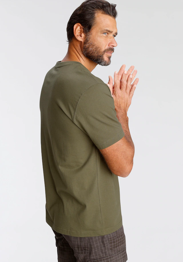 Man's World T-Shirt Kurzarm, Regular Fit, mit Print, Rundhals, im Used-Look