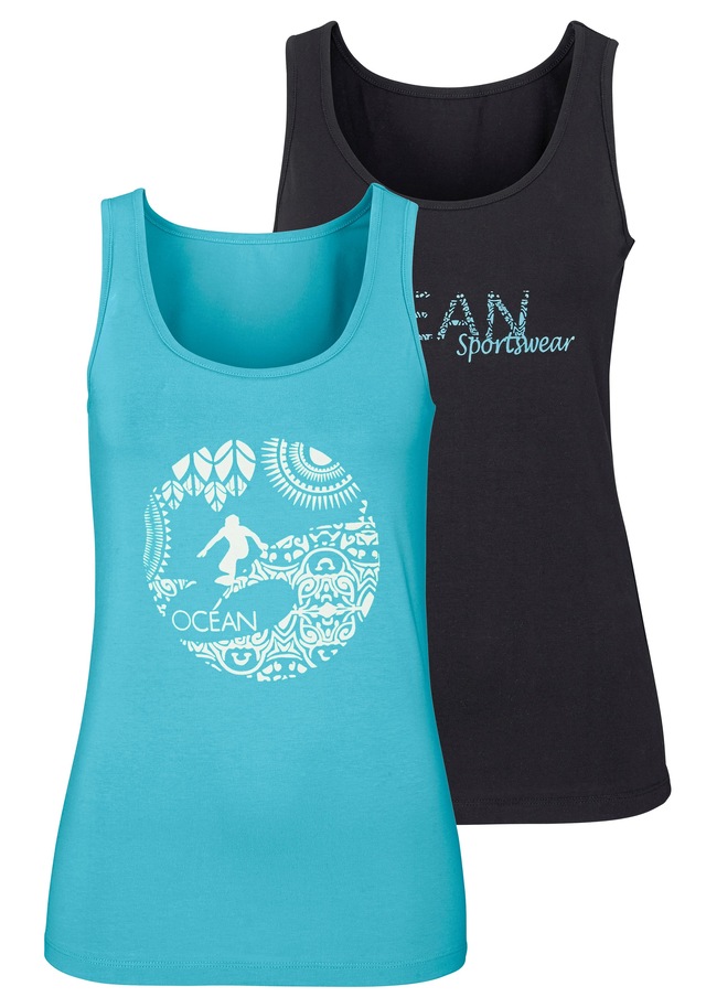 Ocean Sportswear Tanktop Packung, 2er-Pack, mit unterschiedlichen Drucken