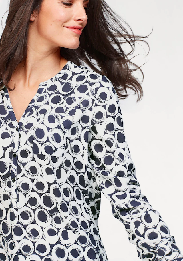 Aniston CASUAL Schlupfbluse mit krempelbaren Ärmeln