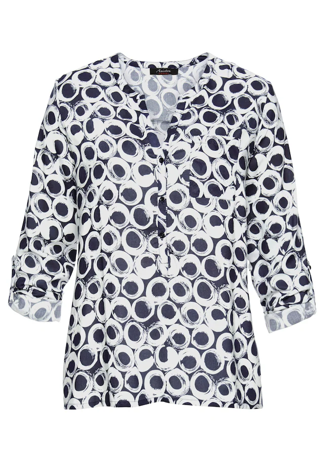 Aniston CASUAL Schlupfbluse mit krempelbaren Ärmeln
