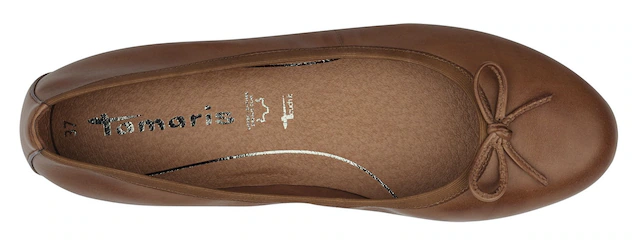 Tamaris Ballerina Flats, Slipper, Businessschuh mit dekorativer Schleife