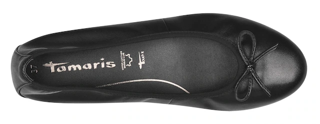 Tamaris Ballerina Flats, Slipper, Businessschuh mit dekorativer Schleife