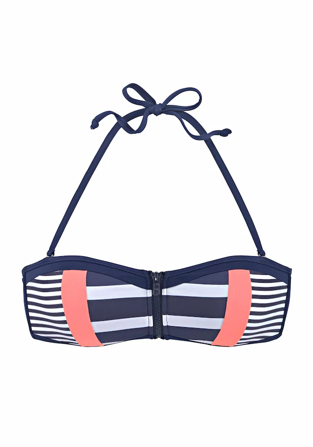 KangaROOS Bandeau-Bikini-Top »Anita« mit Reißverschluss zwischen den Cups