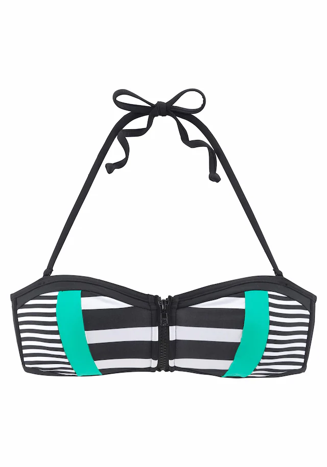 KangaROOS Bandeau-Bikini-Top »Anita« mit Reißverschluss zwischen den Cups