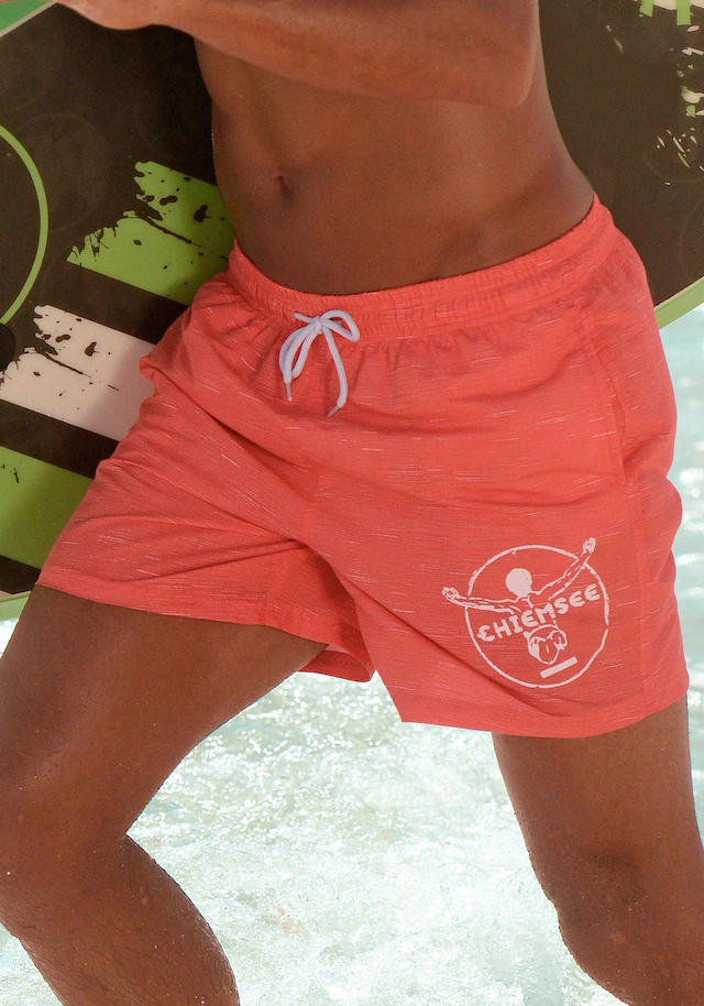 Chiemsee Badeshorts »Melange« mit Logodruck, seitliche Eingrifftaschen