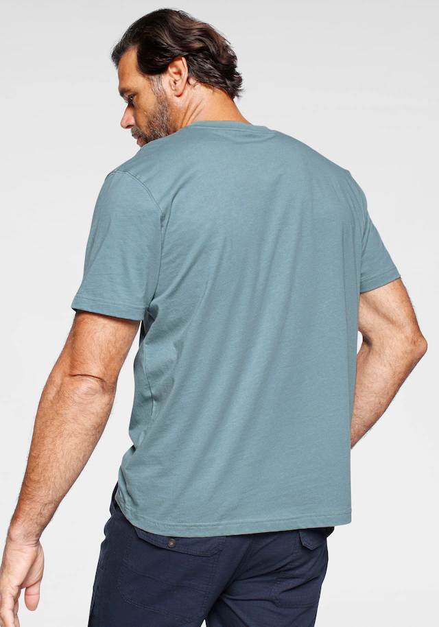 Man's World T-Shirt Kurzarm, mit stylischem Print, Rundhalsausschnitt, aus Baumwolle