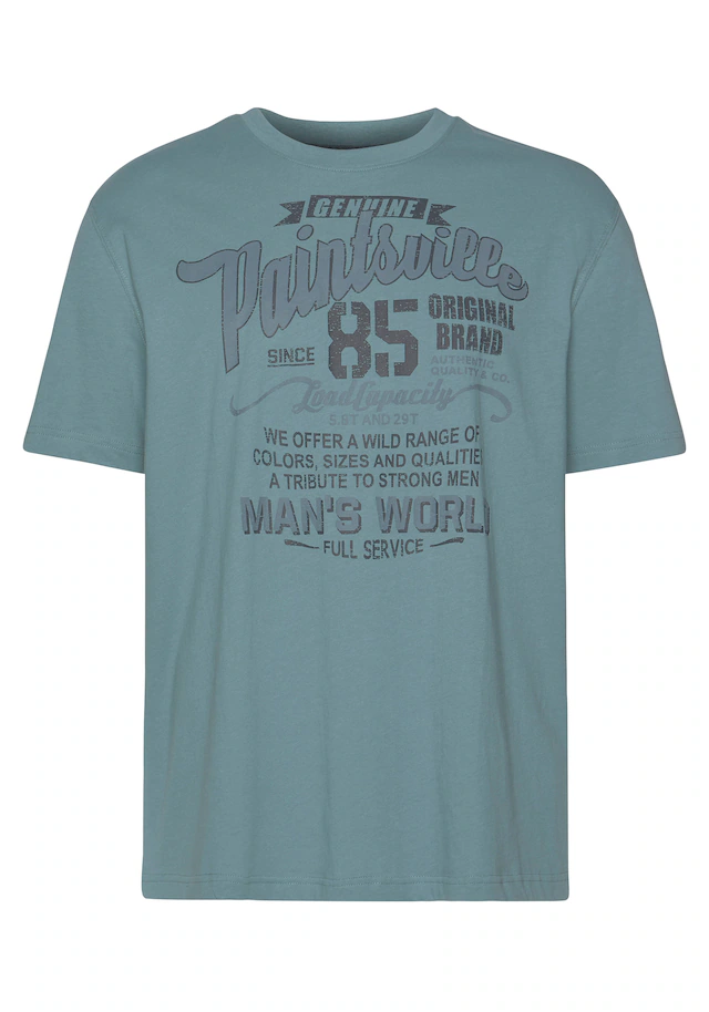 Man's World T-Shirt Kurzarm, mit stylischem Print, Rundhalsausschnitt, aus Baumwolle