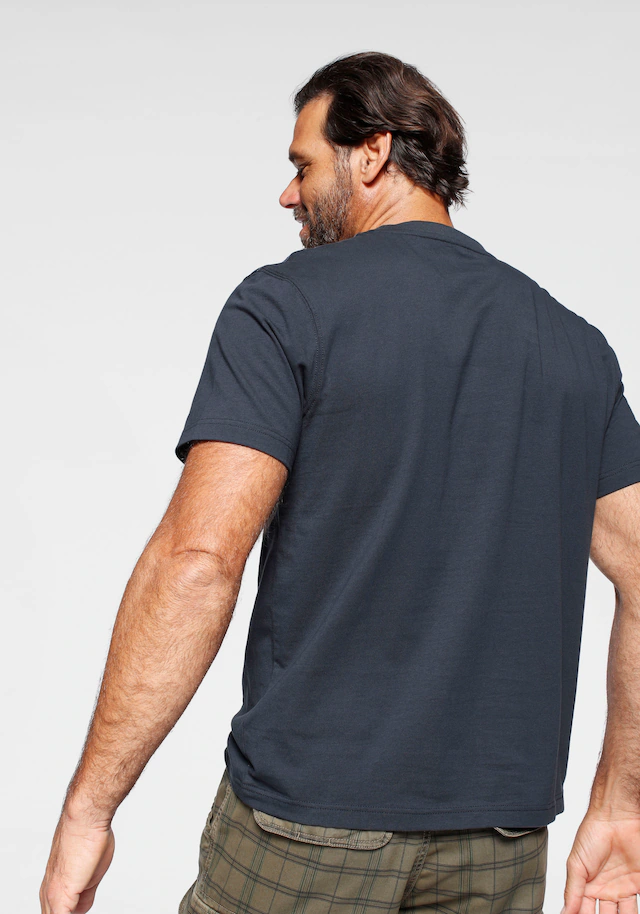 Man's World T-Shirt Kurzarm, mit stylischem Print, Rundhalsausschnitt, aus Baumwolle