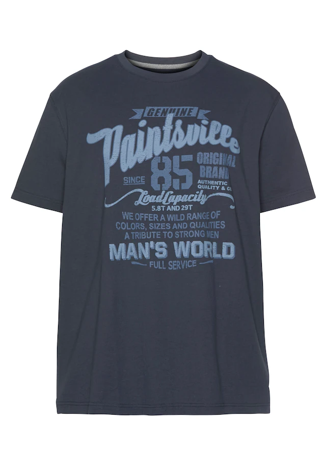 Man's World T-Shirt Kurzarm, mit stylischem Print, Rundhalsausschnitt, aus Baumwolle