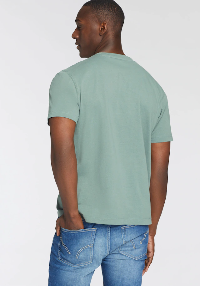 Man's World T-Shirt Kurzarm, mit stylischem Print, Rundhalsausschnitt, aus Baumwolle