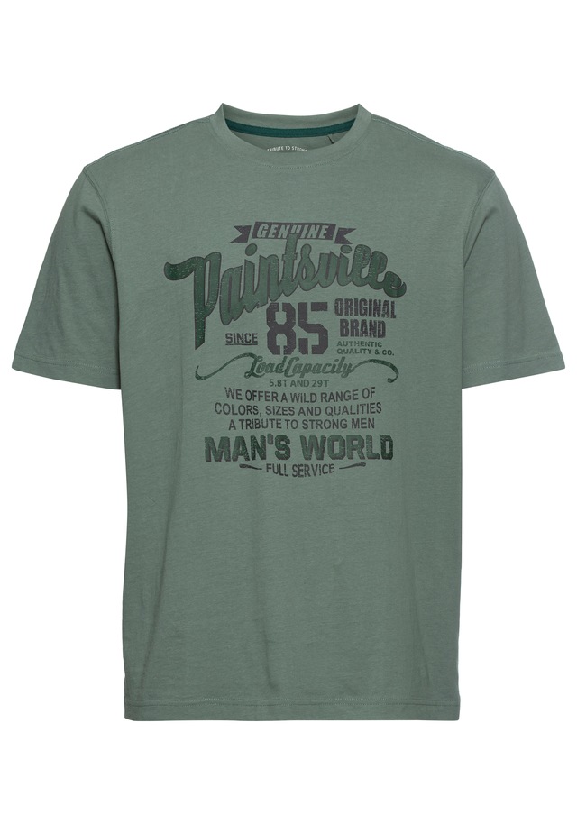 Man's World T-Shirt Kurzarm, mit stylischem Print, Rundhalsausschnitt, aus Baumwolle