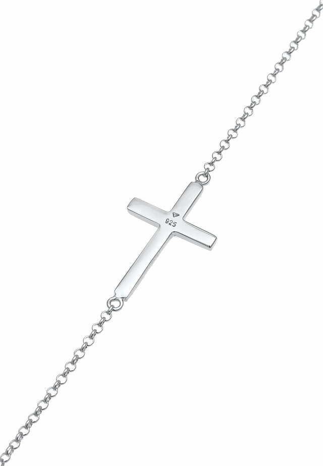 Elli Armkette »Armband Kreuz Horizontal Schlicht 925 Silber«