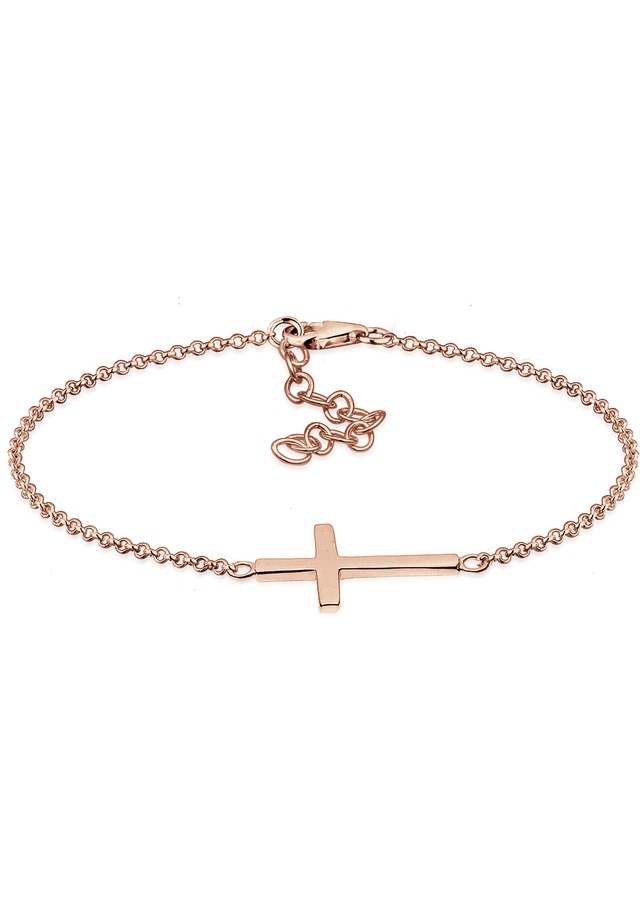 Elli Armkette »Armband Kreuz Horizontal Schlicht 925 Silber«