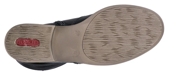 Rieker Winterboots , Winterstiefelette, Blockabsatz, Warmfutter, geraffter slouchy Schaft