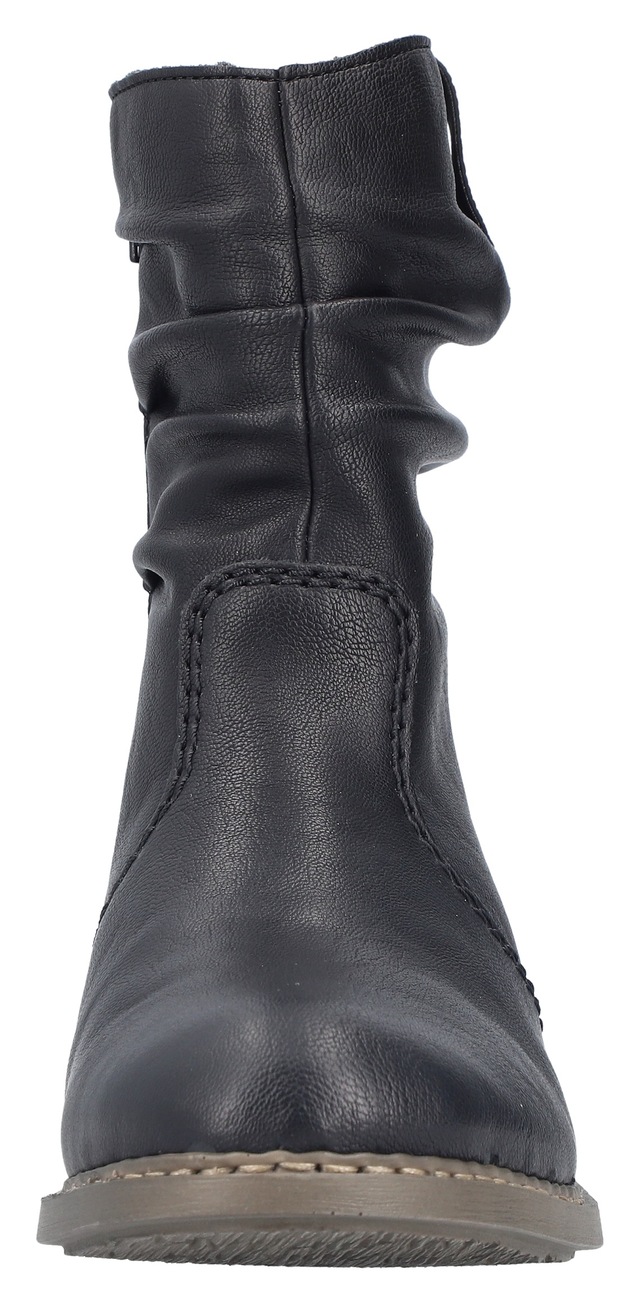 Rieker Winterboots , Winterstiefelette, Blockabsatz, Warmfutter, geraffter slouchy Schaft