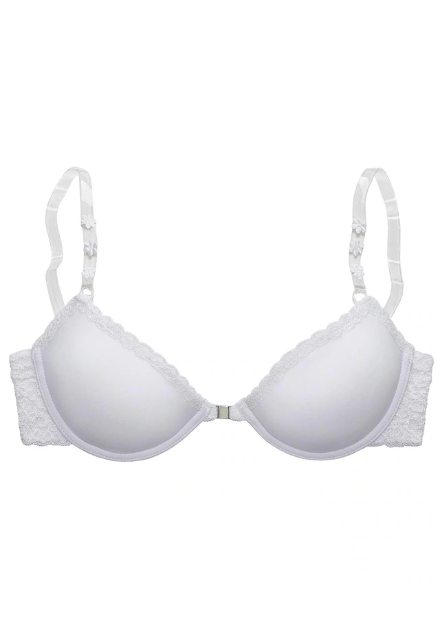 LASCANA Push-up-BH », Bügel-BH, Dirndl-BH« mit Vorderverschluss und transparenten Trägern, Sommer
