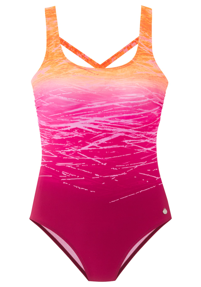 LASCANA Badeanzug mit Batikprint und Shaping-Effekt