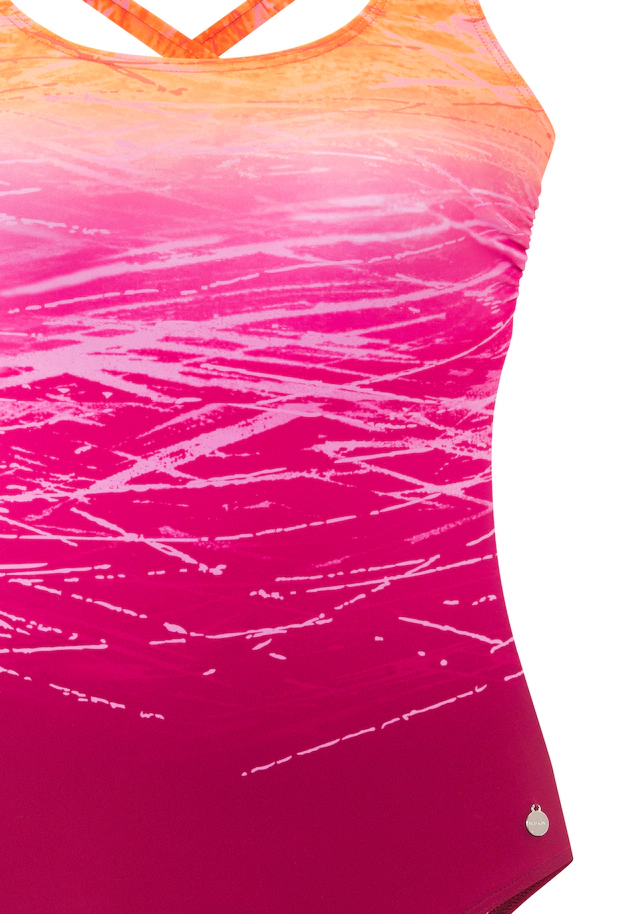 LASCANA Badeanzug mit Batikprint und Shaping-Effekt