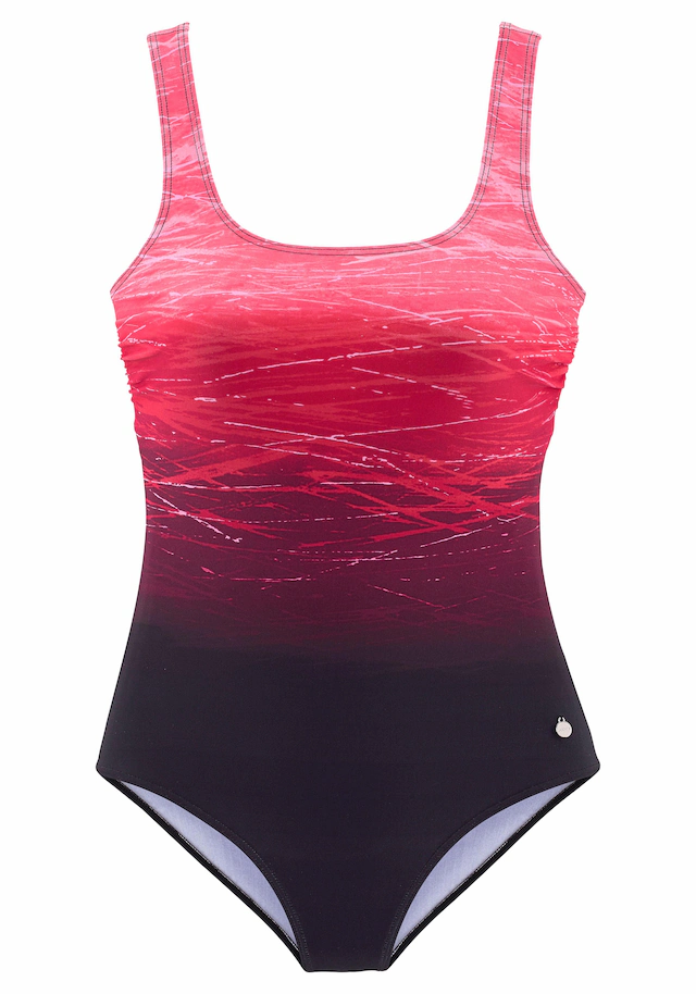 LASCANA Badeanzug mit Batikprint und Shaping-Effekt