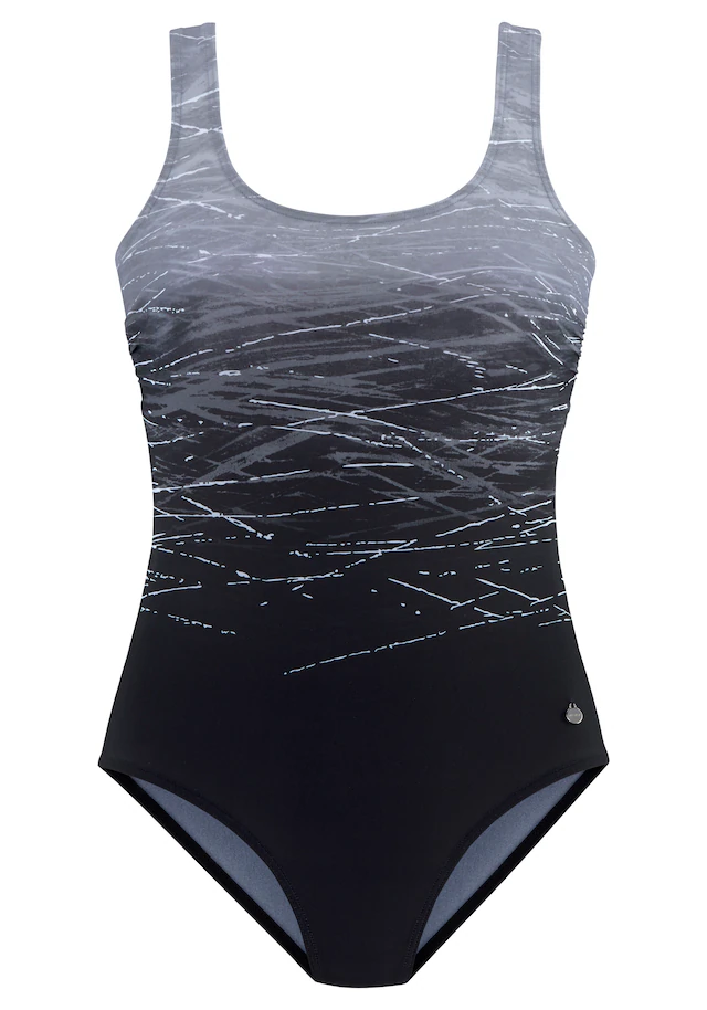 LASCANA Badeanzug mit Batikprint und Shaping-Effekt
