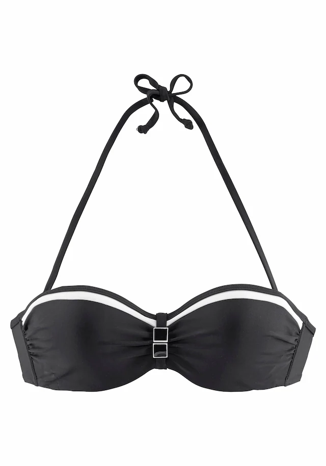 LASCANA Bügel-Bandeau-Bikini mit Kontrastdetails