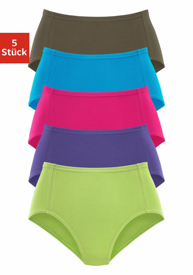 petite fleur by Lascana Taillenslip 5er-Pack, aus weicher Pikee-Qualität