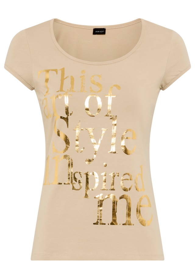 Laura Scott T-Shirt sehr figurbetonte Passform, mit Rundhalsausschnitt