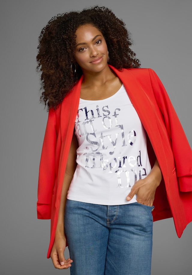 Laura Scott T-Shirt sehr figurbetonte Passform, mit Rundhalsausschnitt