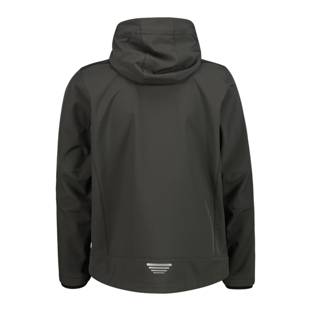 CMP Softshelljacke mit Kapuze mit hochschließendem Kragen, 3-lagig, wasserabweisend, winddicht