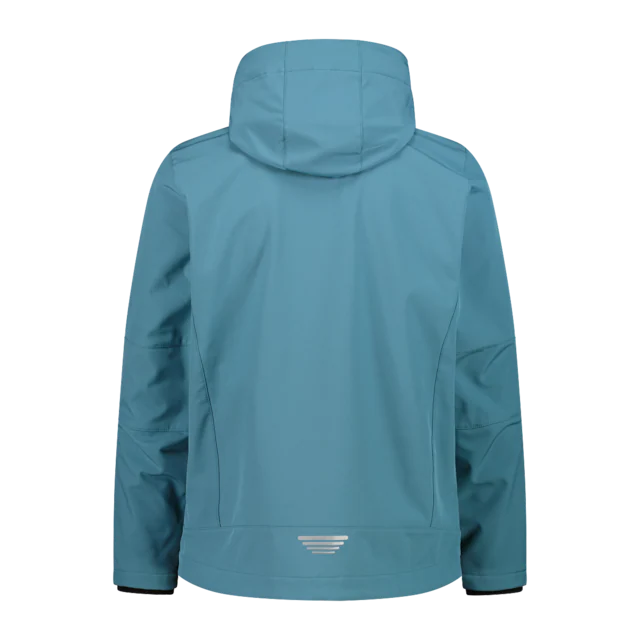 CMP Softshelljacke mit Kapuze mit hochschließendem Kragen, 3-lagig, wasserabweisend, winddicht