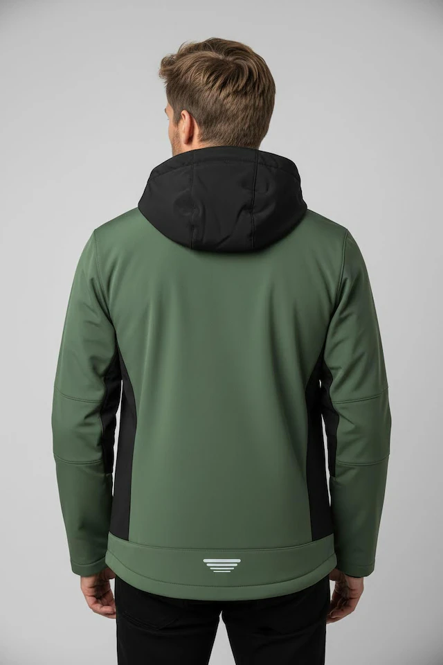 CMP Softshelljacke mit Kapuze mit hochschließendem Kragen, 3-lagig, wasserabweisend, winddicht