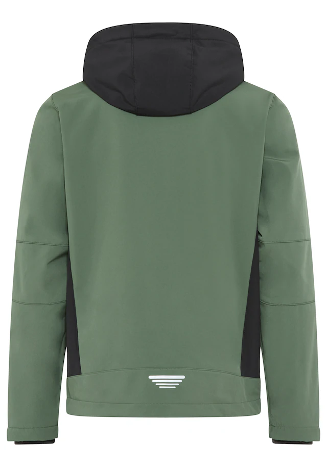 CMP Softshelljacke mit Kapuze mit hochschließendem Kragen, 3-lagig, wasserabweisend, winddicht